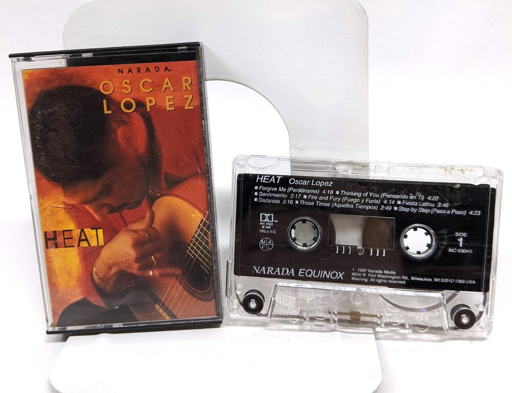 Audio Cassette Tape - Oscar Lopez "HEAT" - Cassette tested, plays ok. 1997